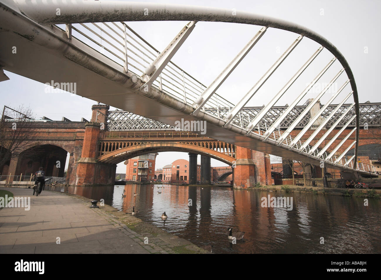 Pont des Marchands, Canal de Bridgewater, le Castlefield, Manchester, UK Banque D'Images