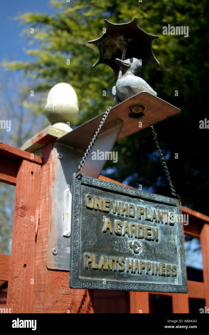 signe de jardin Banque D'Images
