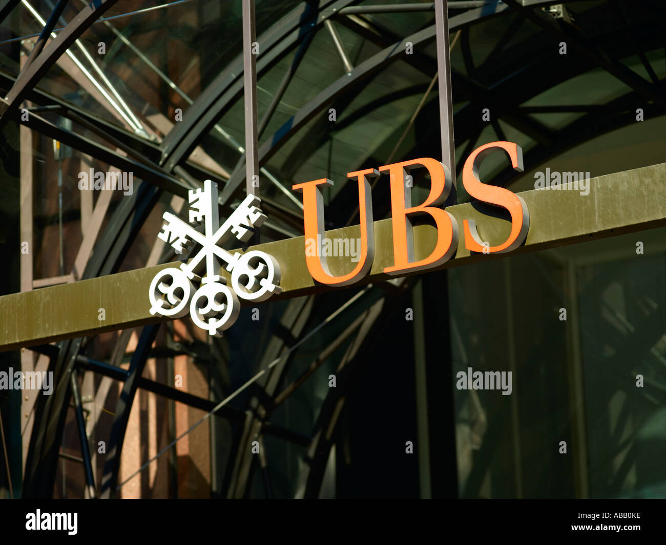 Londres, l'Union de Banques Suisses, UBS Banque D'Images