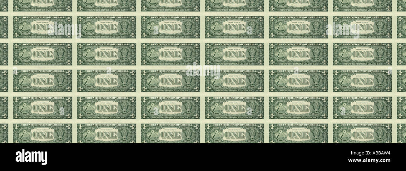 Dos Vert Dollar Banque D'Images