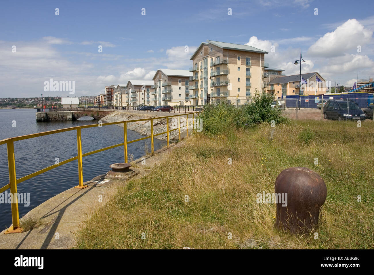 Nouveau développement de la propriété à quai à quai de David Barry Glamorgan Wales Banque D'Images