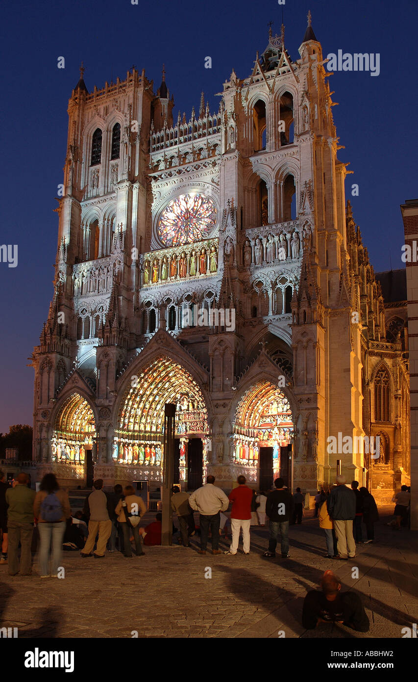 La cathédrale d'AMIENS LA CATHÉDRALE Notre-dame 1220, FRANCE Banque D'Images