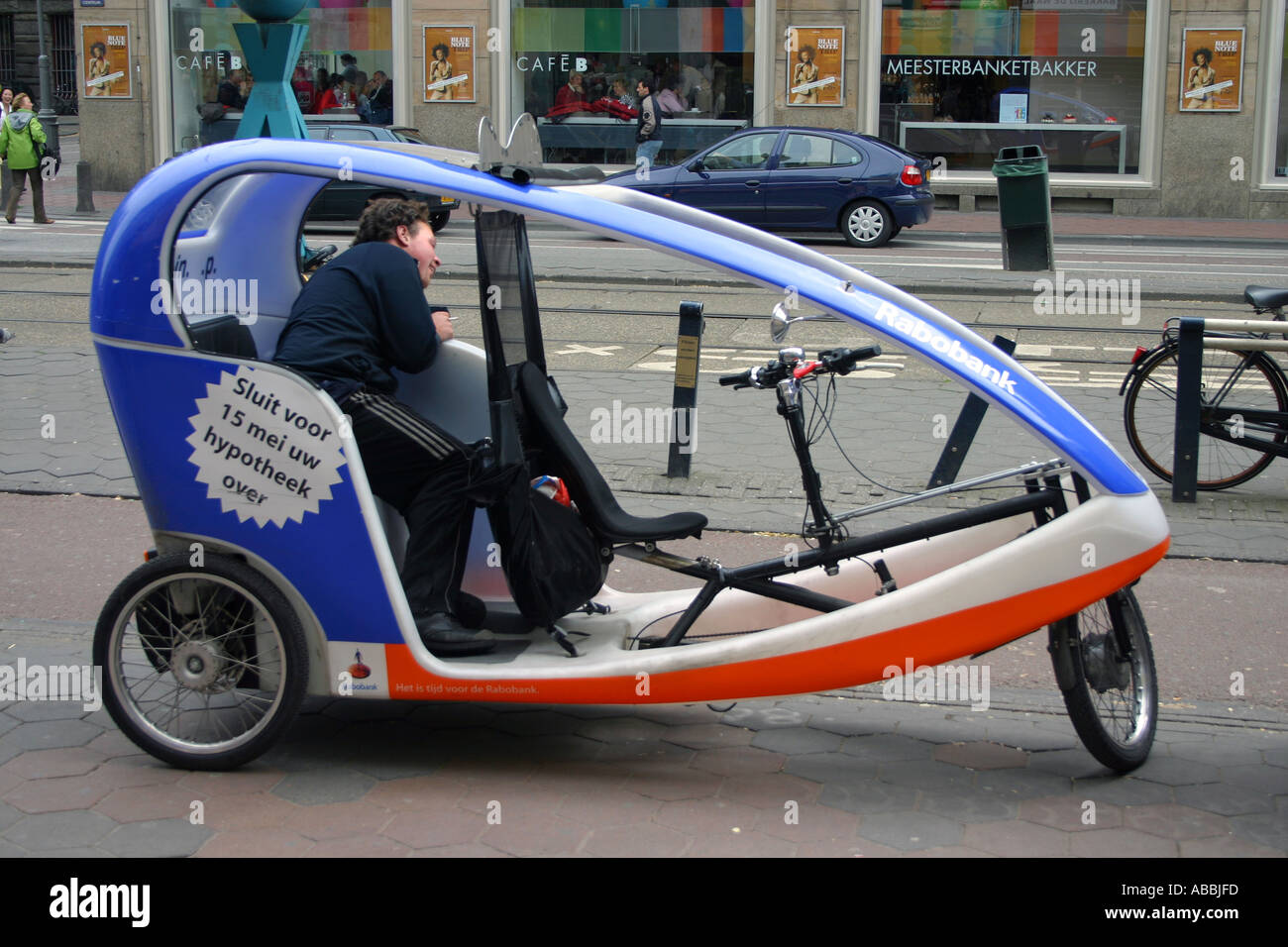 Taxi Tricycle à Amsterdam Pays-Bas Banque D'Images