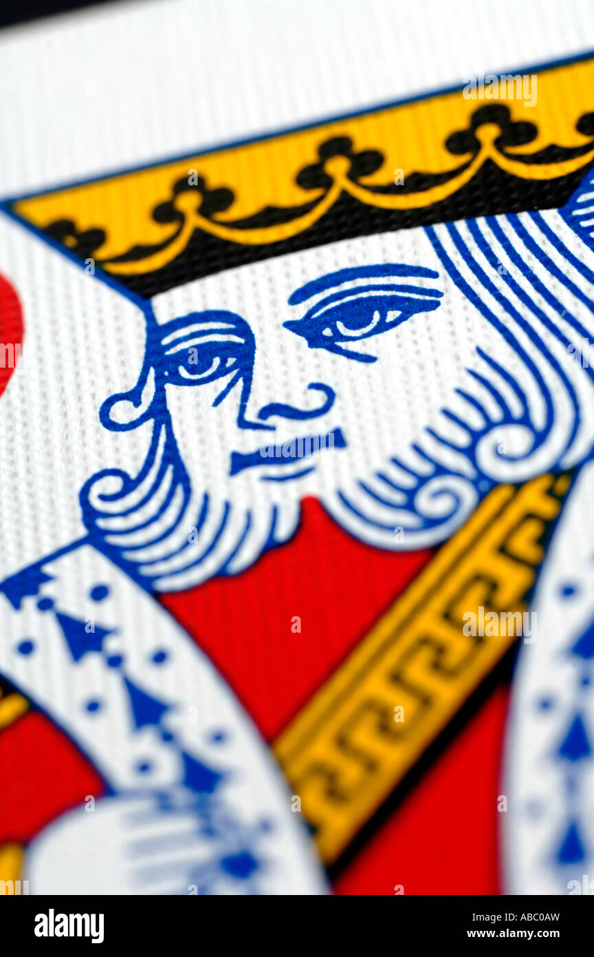Close up of king of Hearts Banque D'Images
