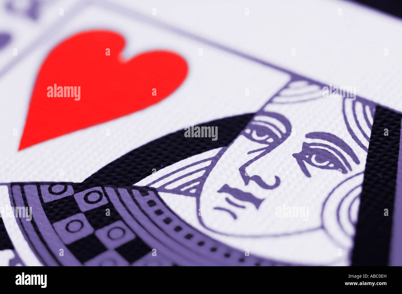 Portrait de la Reine de Cœur libre avec couleur d'accompagnement Banque D'Images