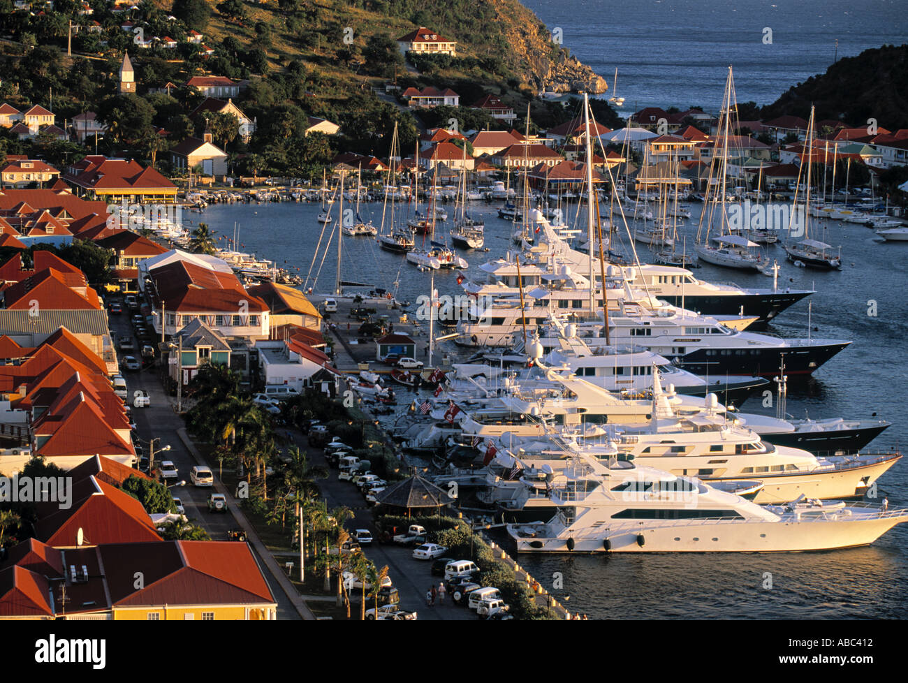 Port de Plaisance, Gustavia, St Barth, French West Indes Banque D'Images