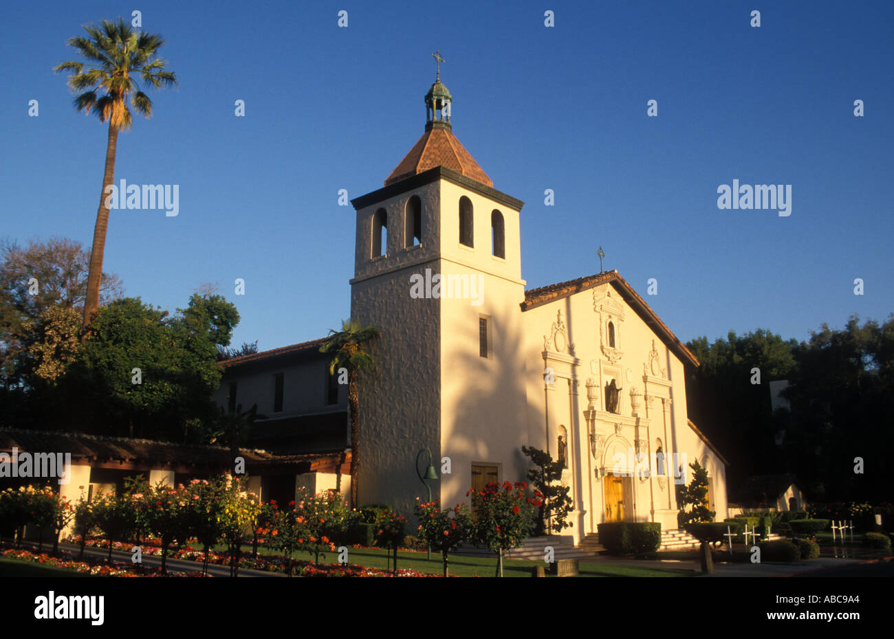 California Santa Clara Santa Clara de Asis 1781 Mission construit sur le campus de l'Université de Santa Clara Banque D'Images