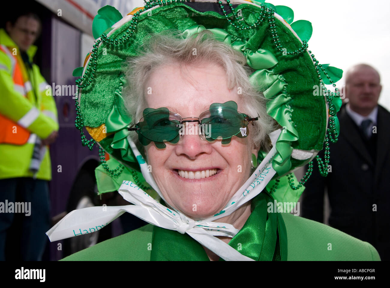 St Patricks day à Birmingham 2007 avec la reine de la procession Banque D'Images
