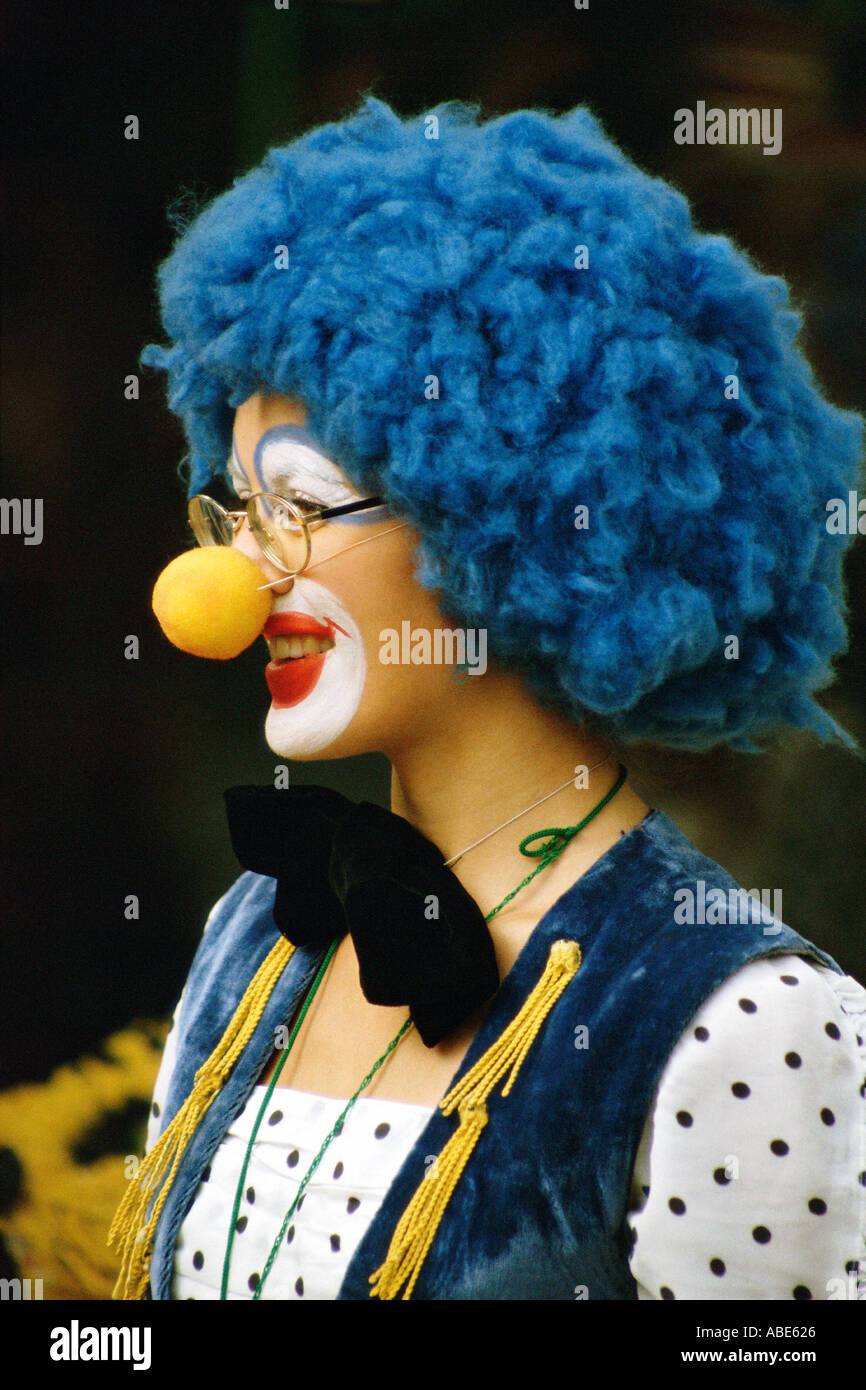 Profil d'un clown Banque D'Images