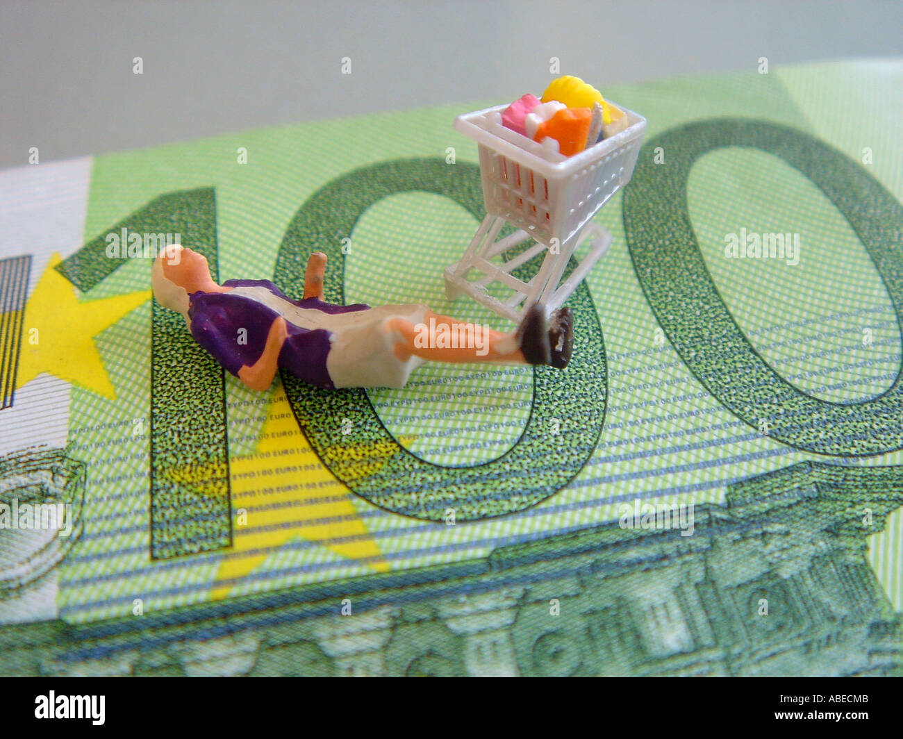 Pouvoir d'achat, symbole de l'euro Banque D'Images