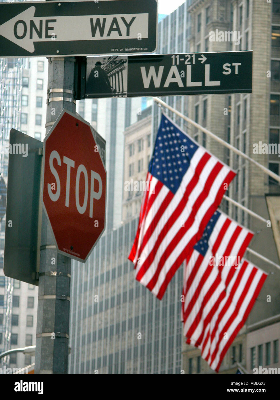 L'USA - New York - Wallstreet - stock exchange Banque D'Images