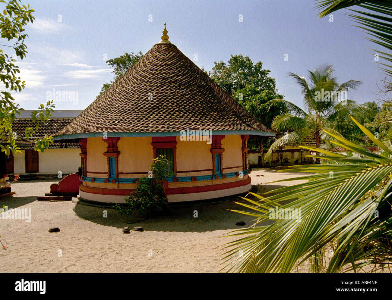 Un temple hindou au Kerala Kerala Inde avec l'architecture classique Banque D'Images