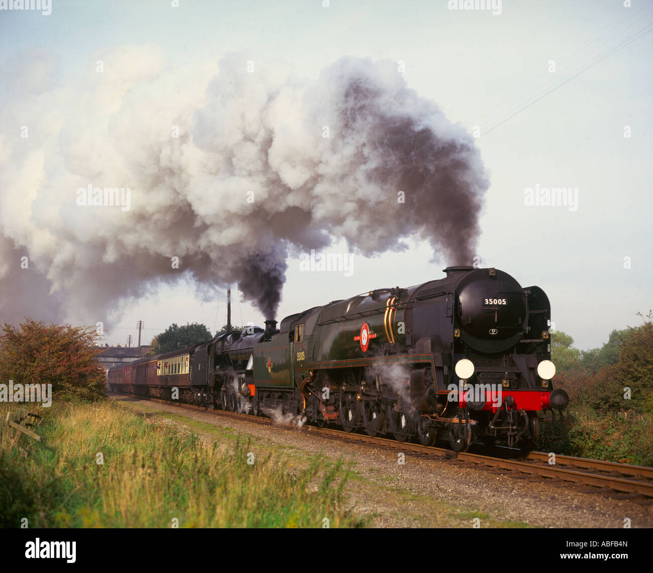 Train à vapeur britannique Banque D'Images