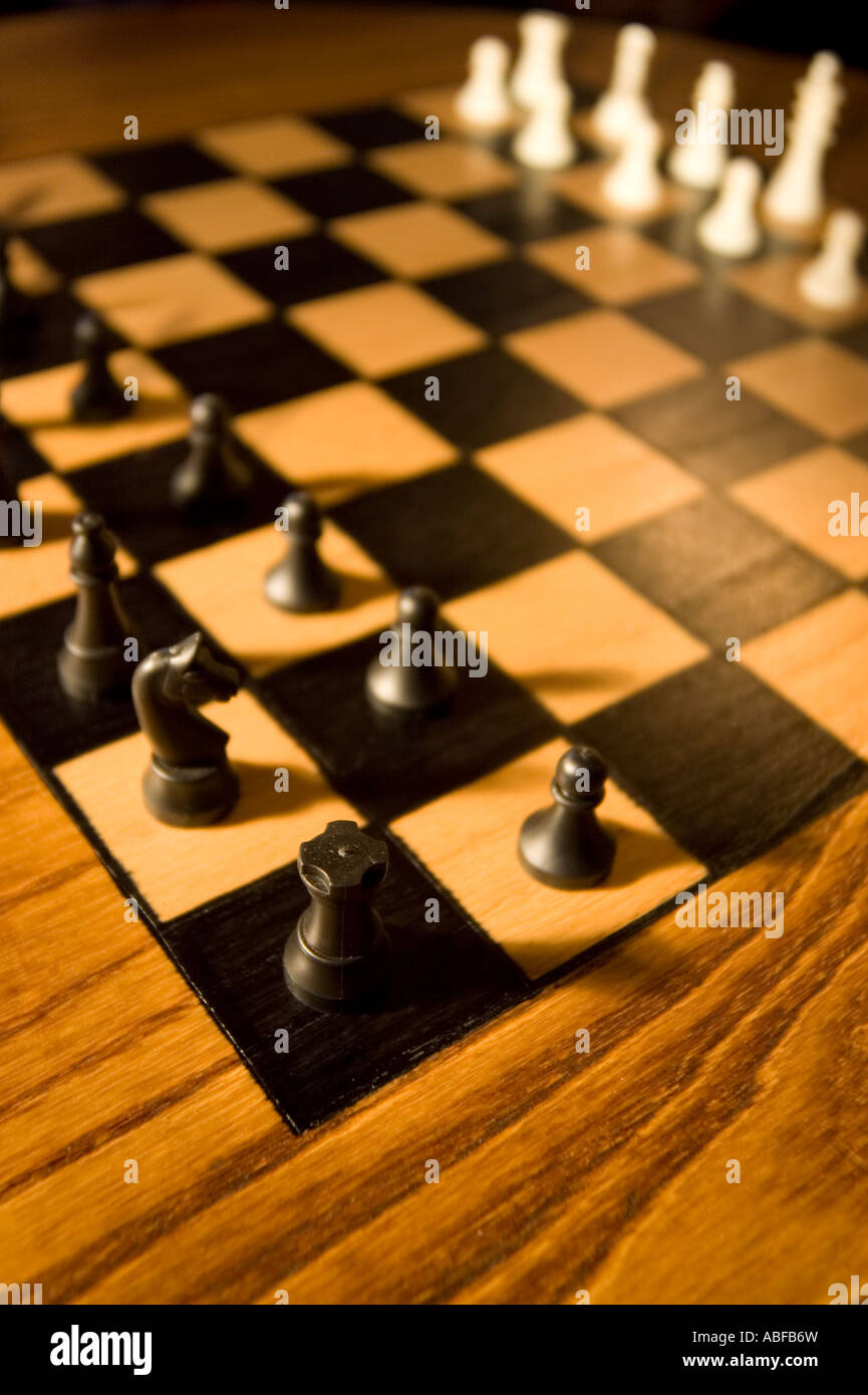 Conseil d'échecs pub table de jeu Banque D'Images