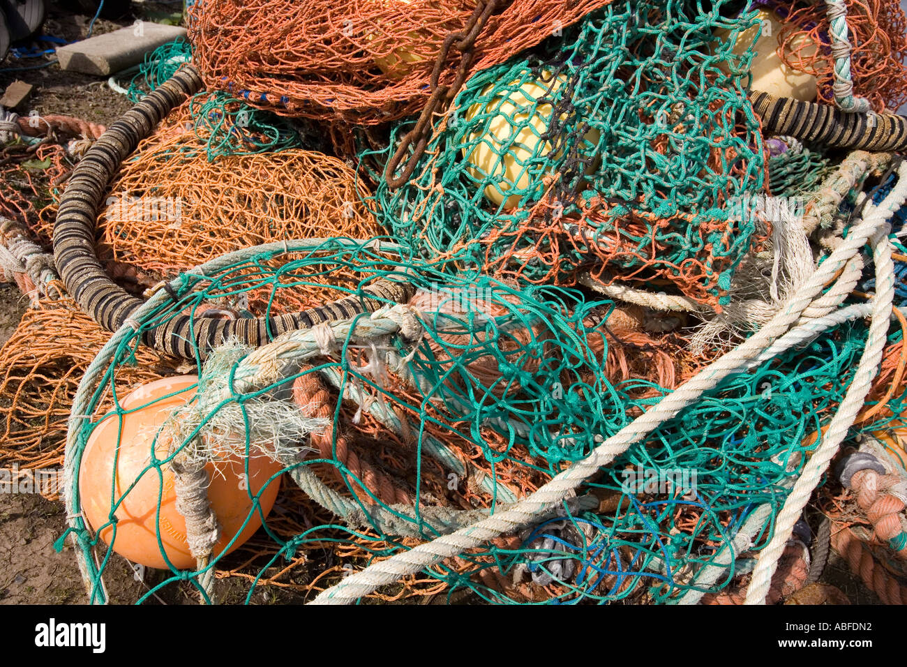 UK Ecosse Ile de Skye Portnalong et Flotteurs de filets de pêche Banque D'Images