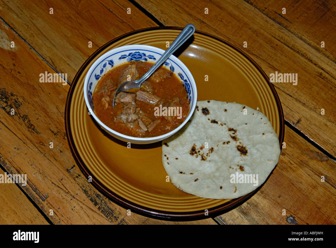 Repas typique du Costa Rica. Banque D'Images