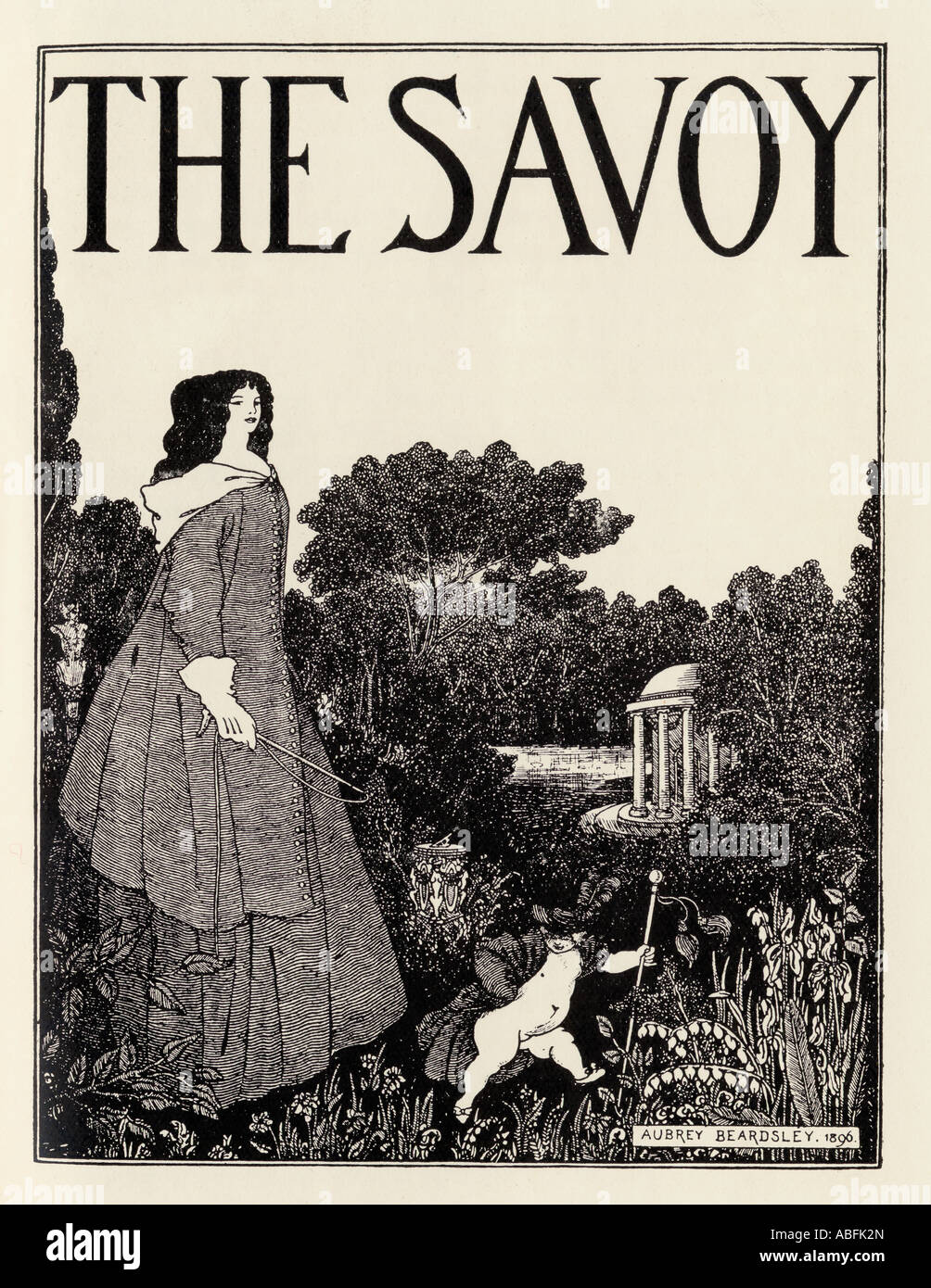 Couverture design de la Savoie, Volume 1, par Aubrey Beardsley, 1872 - 1898. Illustrateur anglais. Banque D'Images
