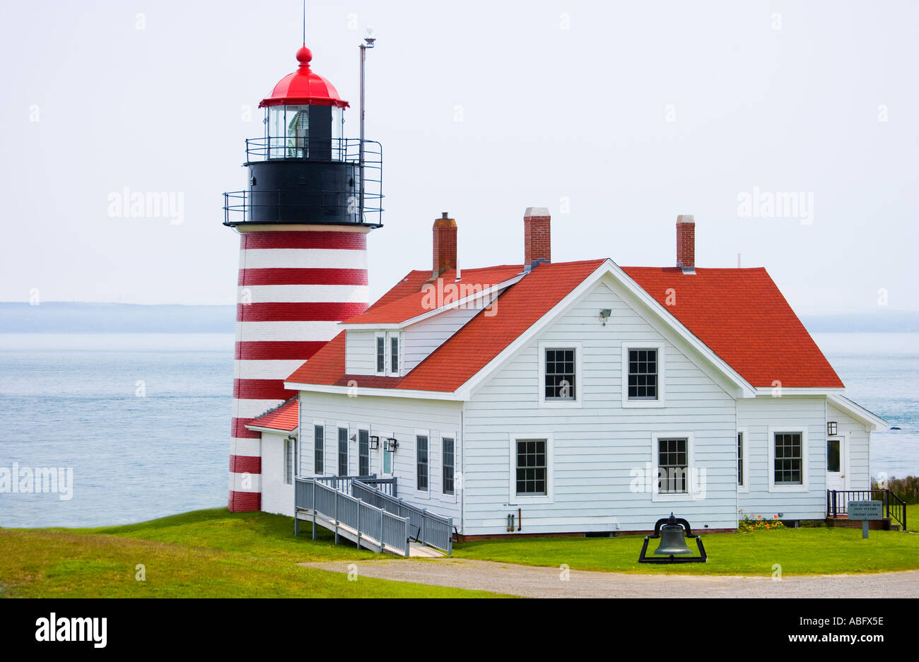 Quoddy Head Lighthouse West Lubec Maine Banque D'Images
