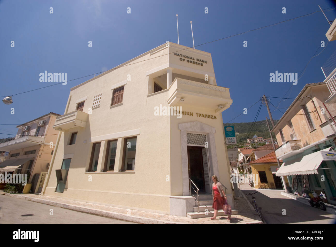 Direction générale de la banque nationale de Grèce Grèce Ithaque Vathi Banque D'Images