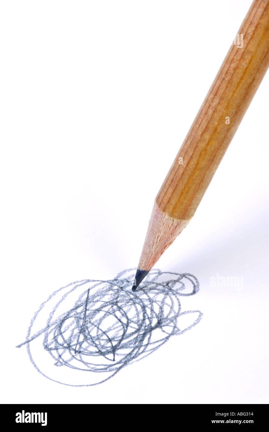 L'écriture avec un dessin au crayon de bois brun brownly Banque D'Images