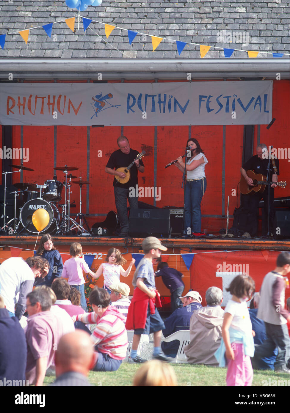 Performance à Ruthin Festival North East Wales Banque D'Images
