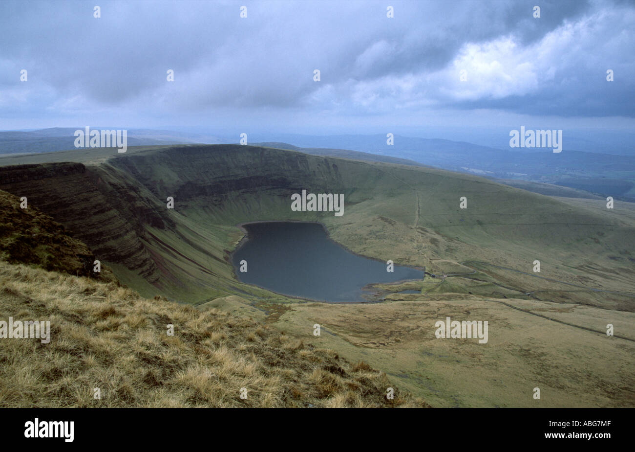 Llyn Y Fan Fach de Picws Du Camarthen Fan Banque D'Images