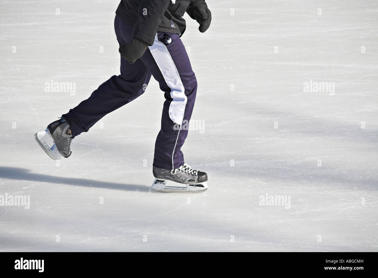 Matin Patinage Canal Banque D'Images