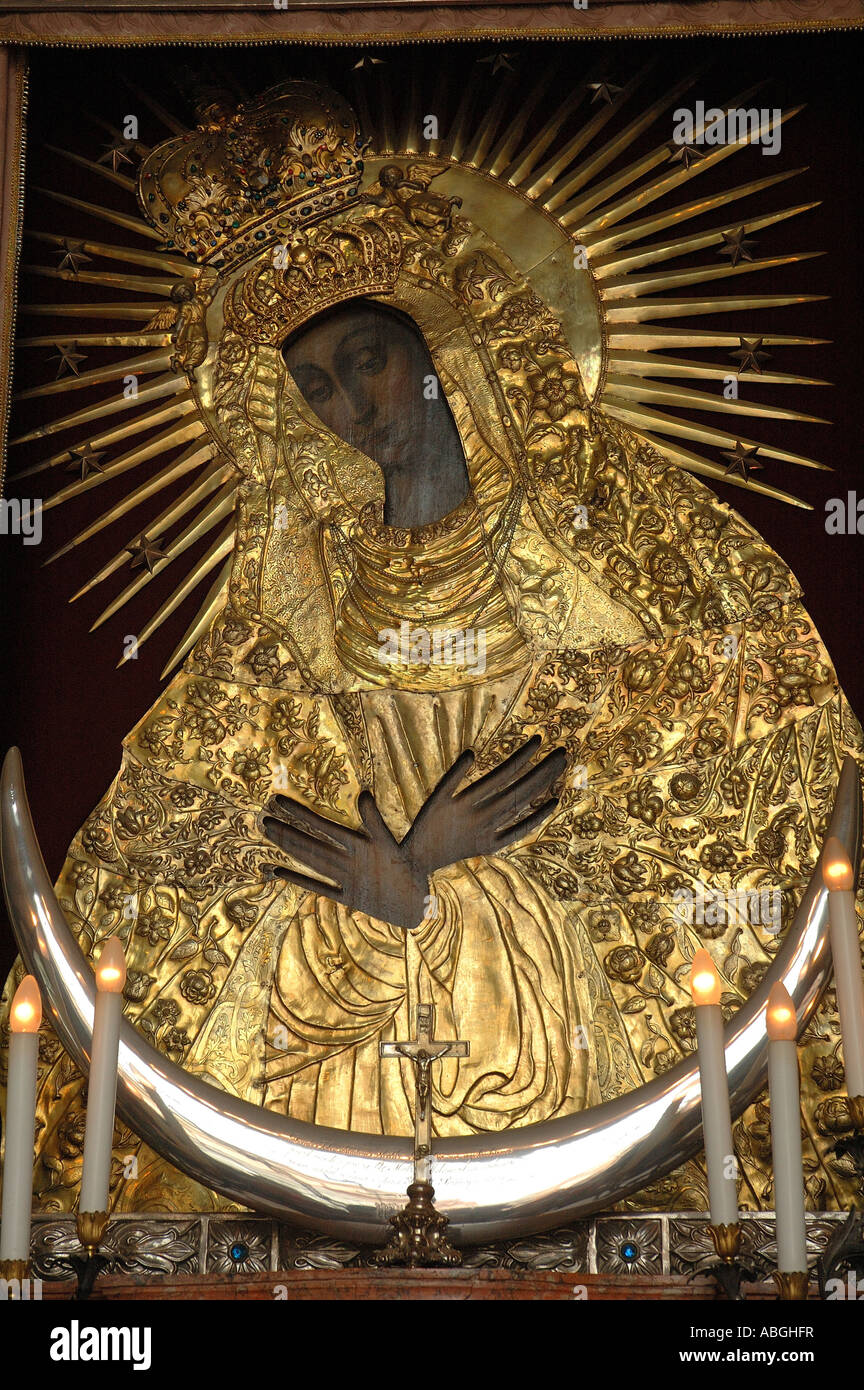 Icône de la Sainte Vierge Marie, Mère de Miséricorde, Vilnius, Lituanie, Europe Banque D'Images