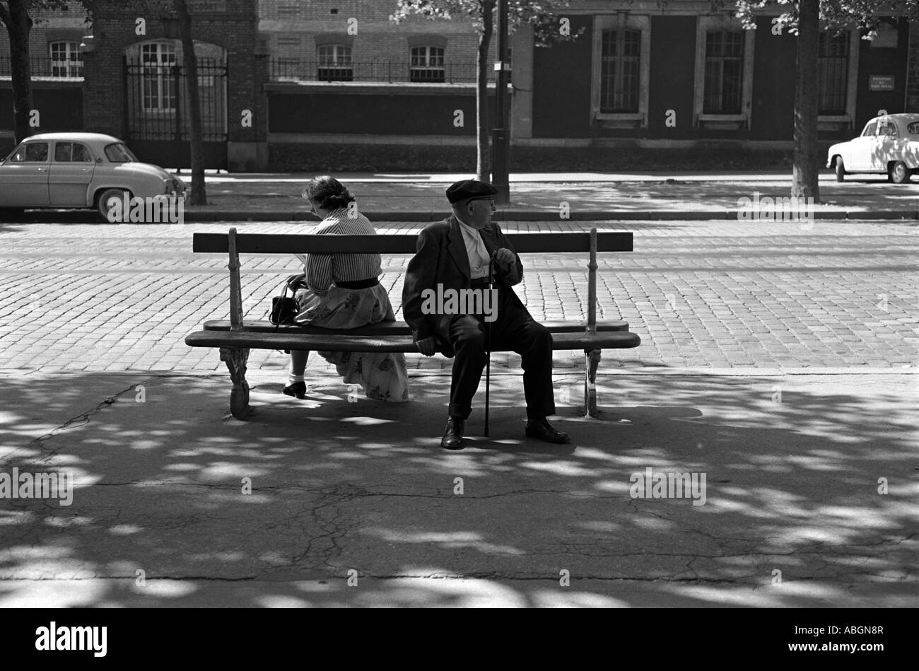 Scène de rue Paris vintage Banque D'Images