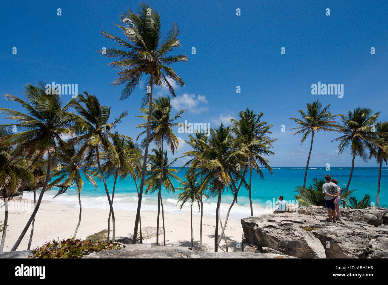 Bas Bay Beach, côte sud-est, de la Barbade, Petites Antilles, Antilles, Caraïbes Banque D'Images