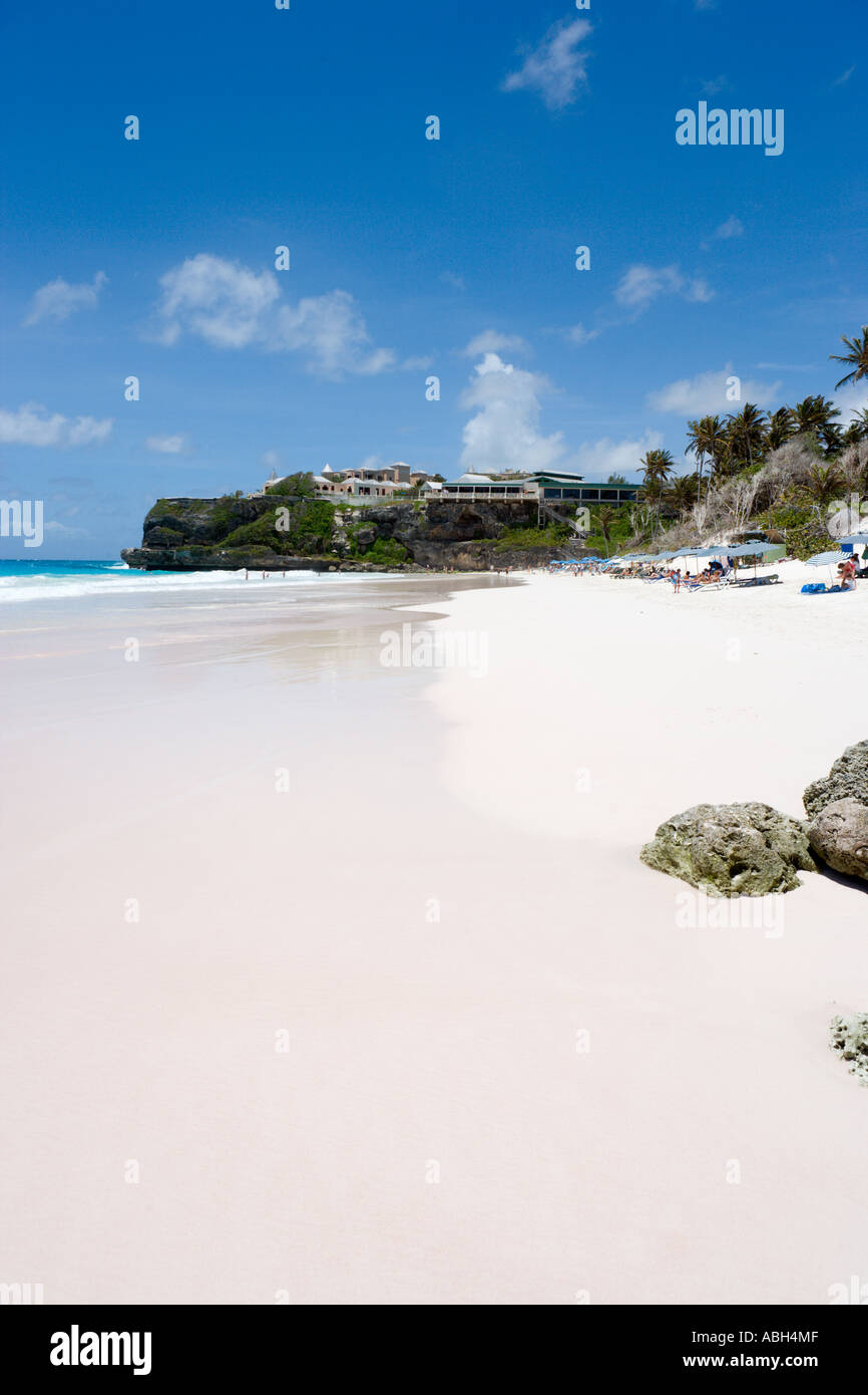 Crane Beach et Crane Beach Hotel, côte sud-est, de la Barbade, Petites Antilles, Antilles, Caraïbes Banque D'Images