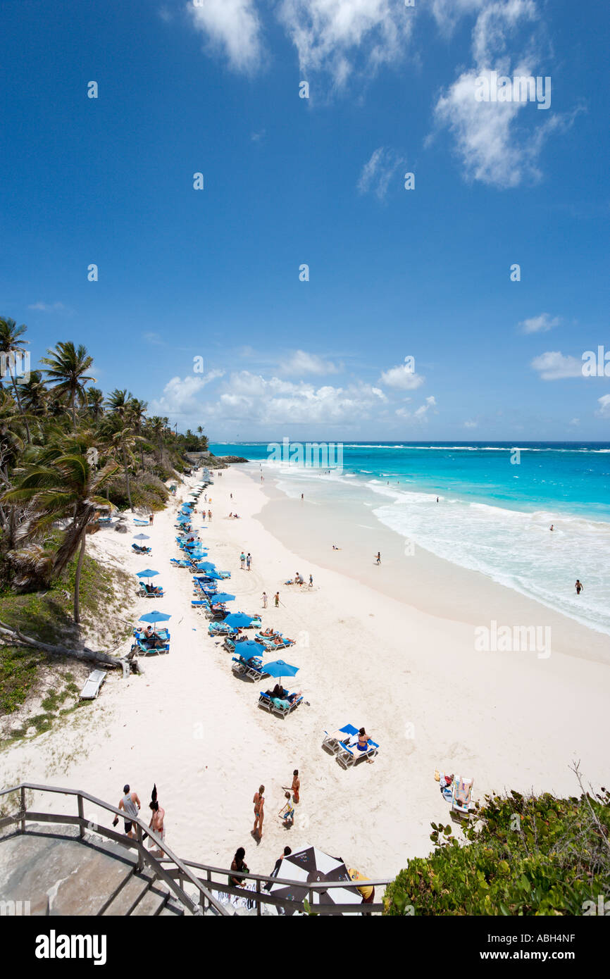 Crane Beach, côte sud-est, de la Barbade, Petites Antilles, Antilles, Caraïbes Banque D'Images