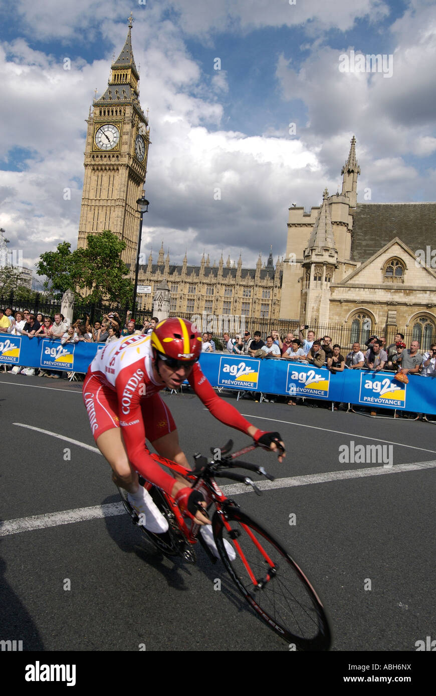 Rik Verbrugghe (Belgique) Cofidis Tour de France 2007 prologue Place du Parlement Banque D'Images