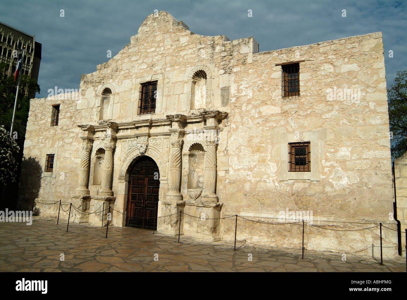 L'avant de Fort Alamo à San Antonio Banque D'Images