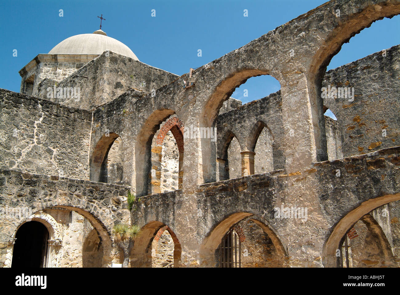 Mission espagnole l'église San José, 1720 Banque D'Images