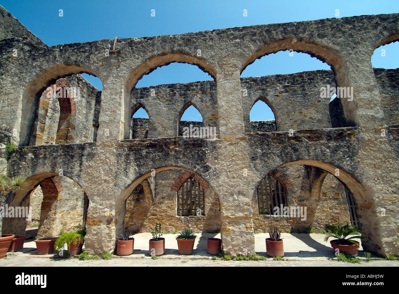 Mission espagnole l'église San José, 1720 Banque D'Images