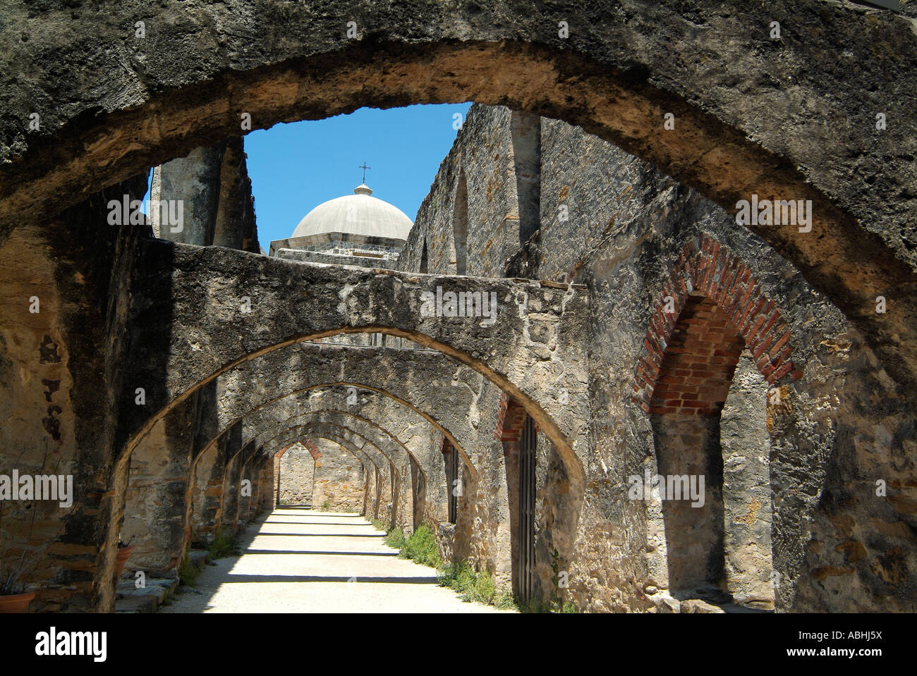 Mission espagnole l'église San José, 1720 Banque D'Images
