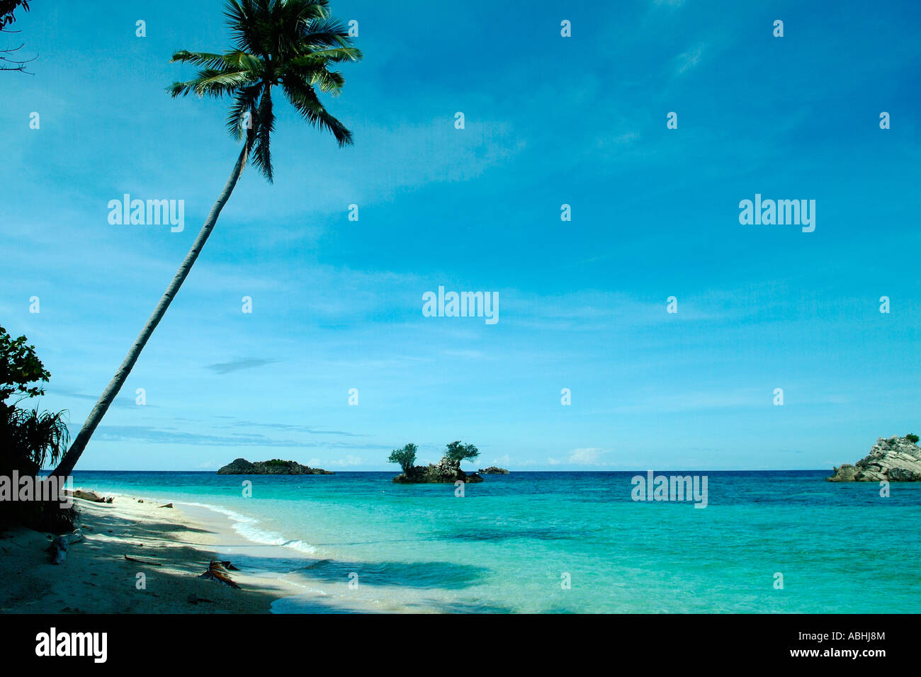 Petite île de Raja Ampat, Indonésie Banque D'Images
