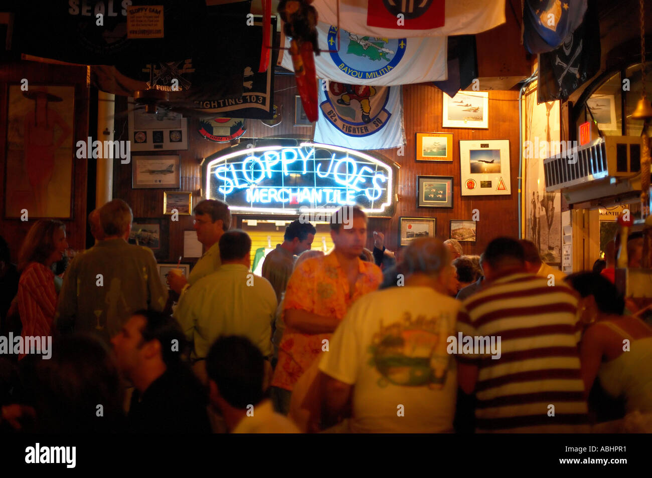 Chambre bar bondé à Key West sloppy joe s Banque D'Images