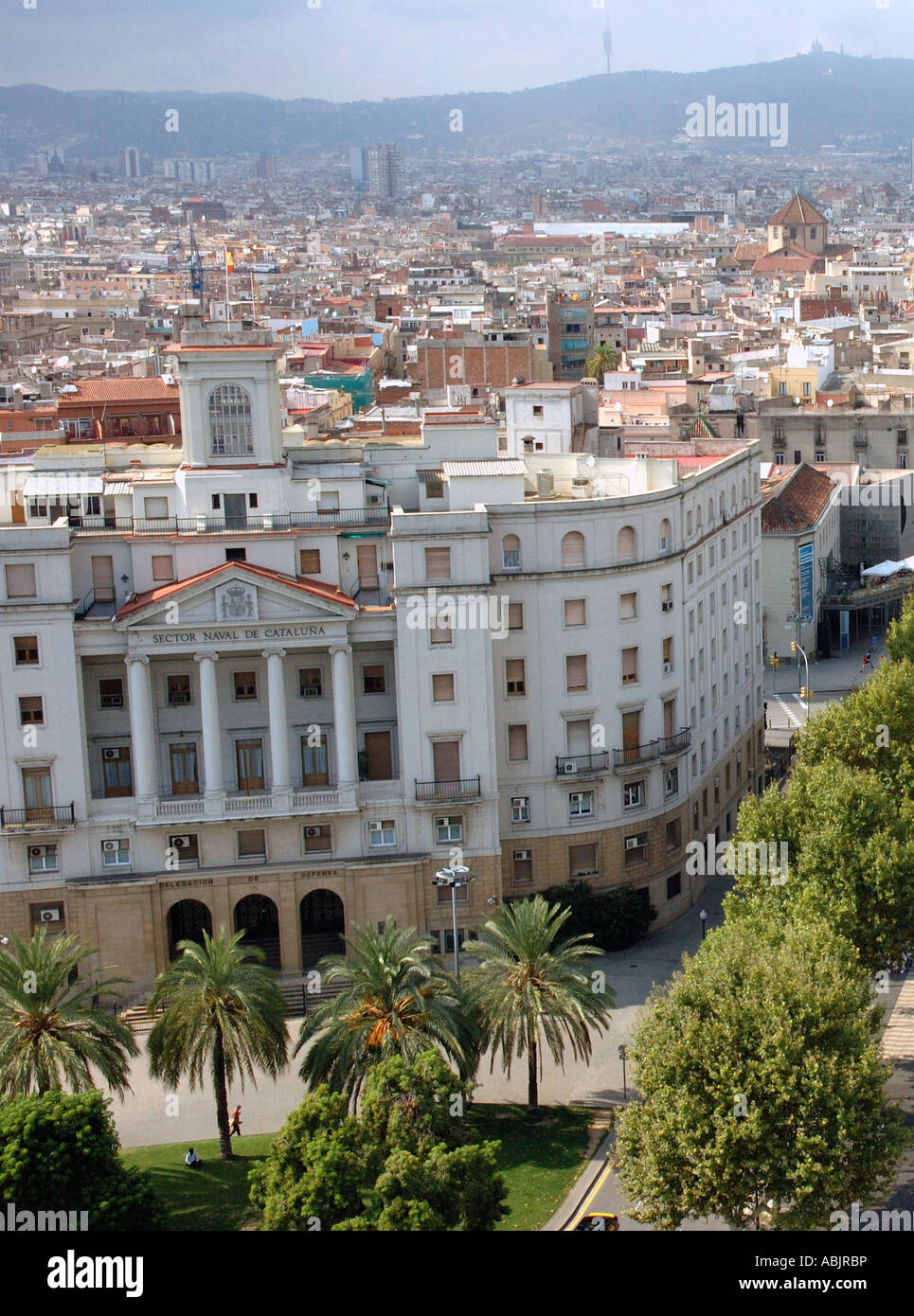 Vue panoramique de Las Ramblas Barcelona LA CATALOGNE CATALOGNE CATALOGNE Barça Barça Costa Brava España Espagne Europe Banque D'Images