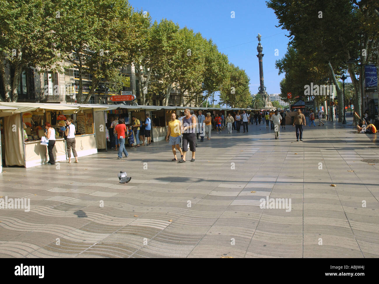 Vue sur Las Ramblas Barcelona LA CATALOGNE CATALOGNE CATALOGNE Barça Barça Costa Brava España Espagne Europe Banque D'Images
