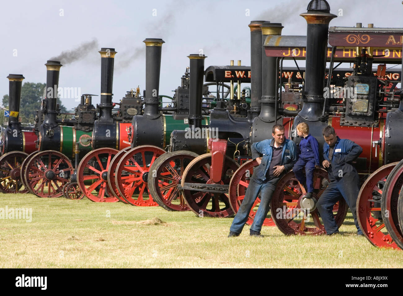 Les moteurs de traction à vapeur dans le Suffolk Rougham juste en Juin 2007 Banque D'Images