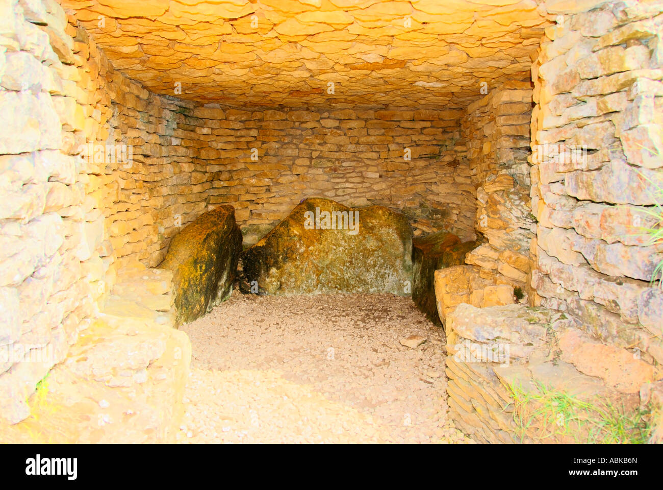 Belas knap long barrow tombe néolithique chambré sépulture winchcombe les Cotswolds gloucestershire england uk Banque D'Images