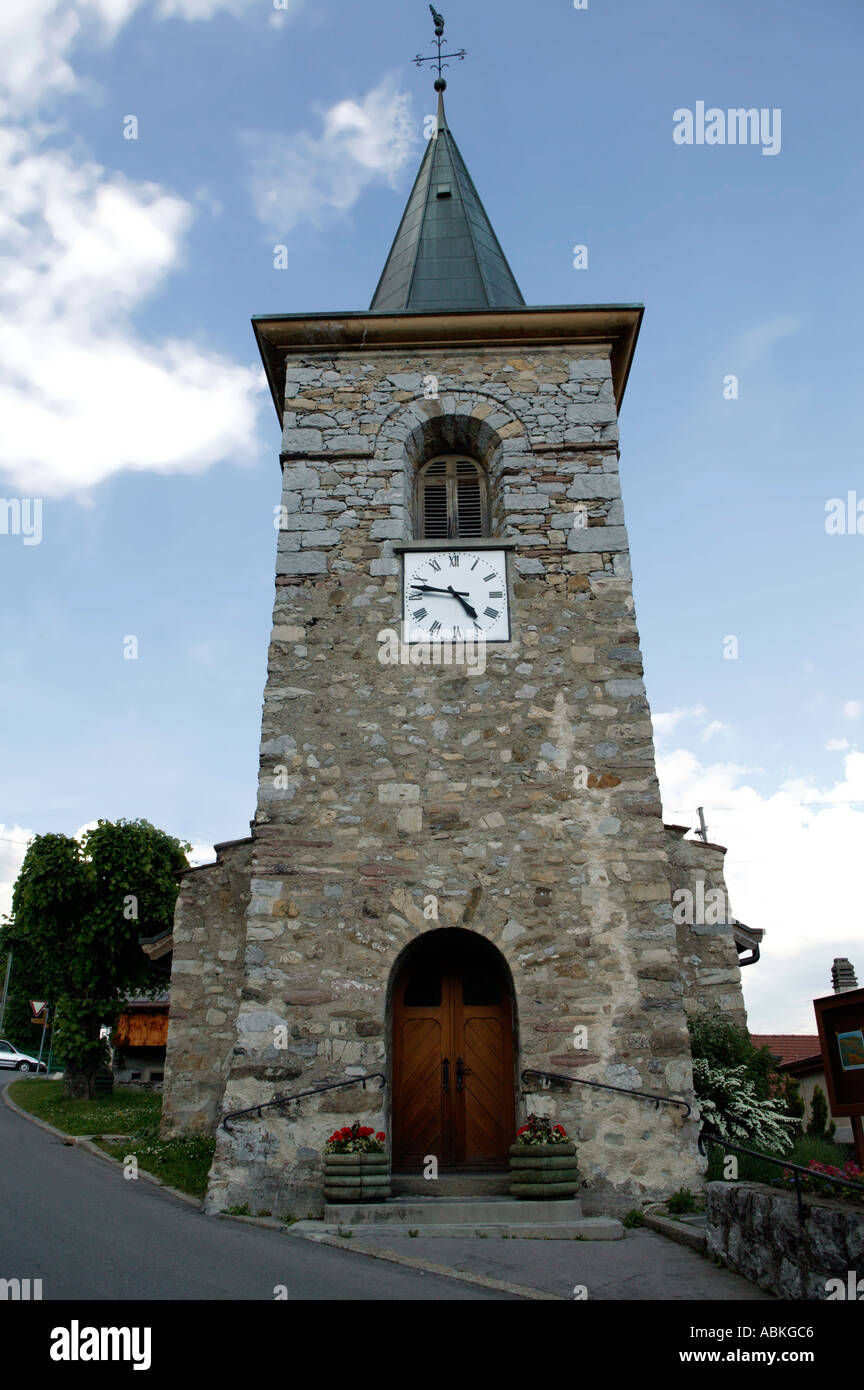 Carte Postale Ancienne – Vue De Leysin, église Et Montagne (Suisse, Vaud)