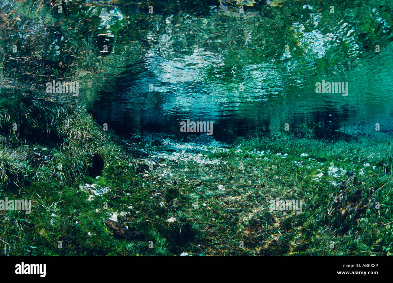 Crystal Clear Mountain Lake Banque D'Images