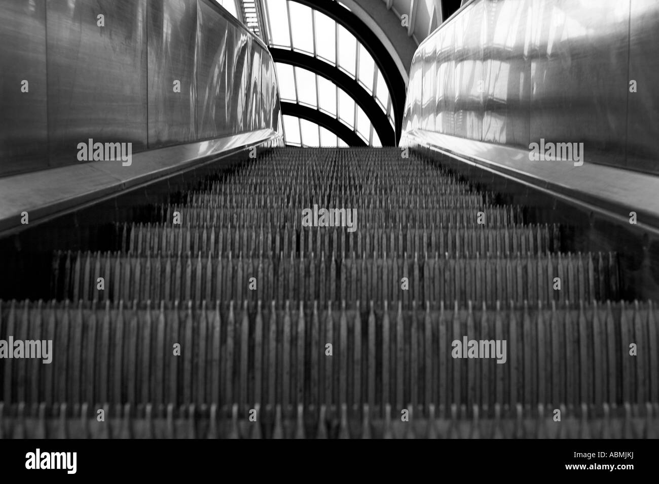 Close up d'aller de l'escalier, escalator Banque D'Images