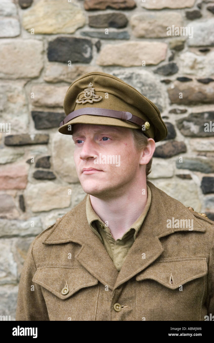 Uniforme Militaire Armée britannique  Roaring 40's War week-end le château de Stirling, Scotland uk Événements historiques Banque D'Images