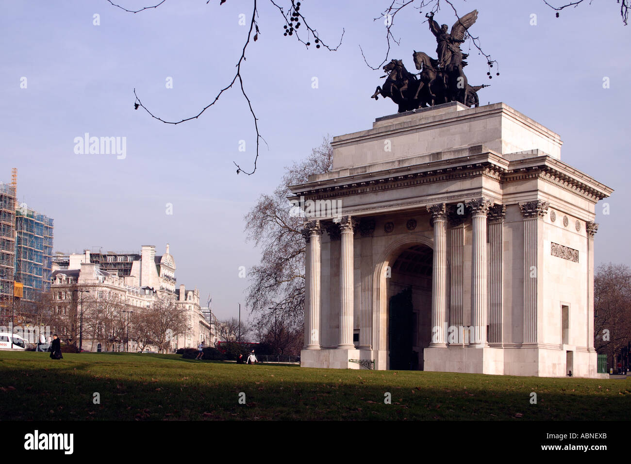 Wellington Arch Hyde Park Corner 2 Banque D'Images