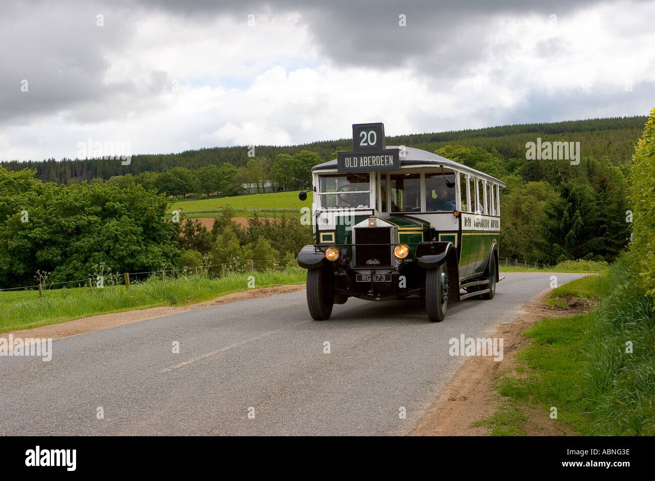 1930 30 années 30 avant la guerre Aberdeen Corporation Motors 79 Albion Vintage bus au Vintage Vehicle Rally Aberdeenshire, Écosse, Royaume-Uni Banque D'Images