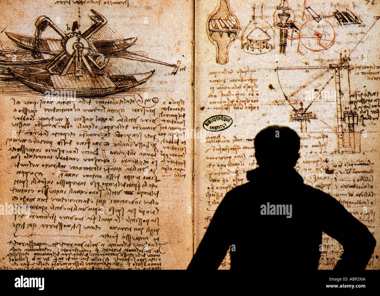 L'étude de l'homme un écran électronique d'un remorqueur, diverses soupapes et d'une pompe pneumatique ca. 15113-14 par Leonardo da Vinci 1452-1519 Banque D'Images